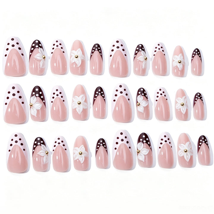 Künstlerische Florale Stiletto Presse-Nägel Karnz