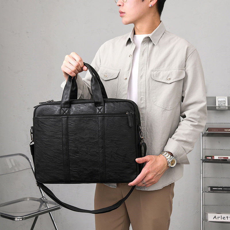 Premium Leder Firmen Aktentasche Karnz