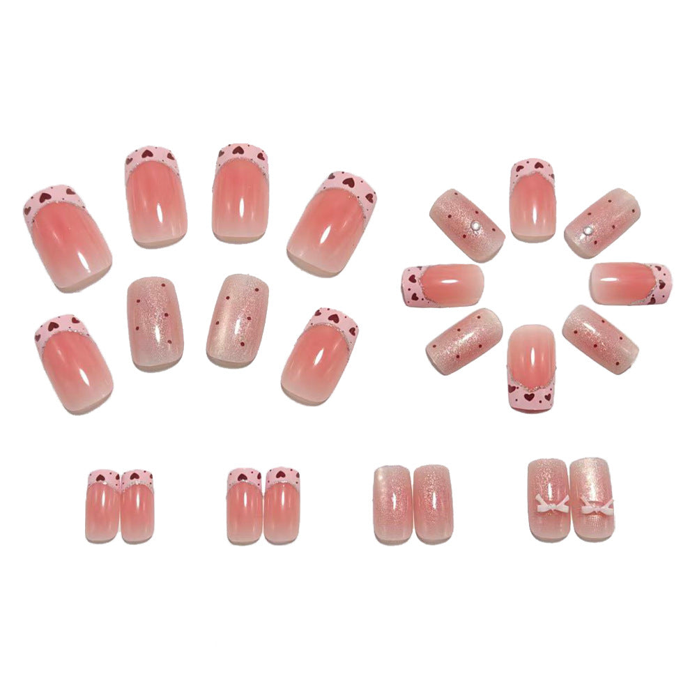Kunstnagelset mit Elegantem Schleifen-Design Karnz