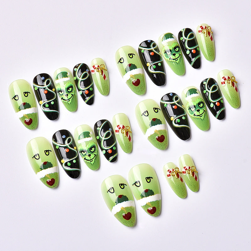 Verspieltes, saisonales Press-On Nagelkunst Set