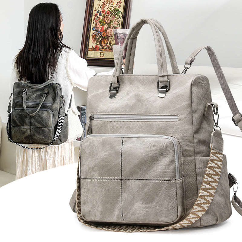 Vielseitiger Multi-Compartment Kunstleder Rucksack Karnz