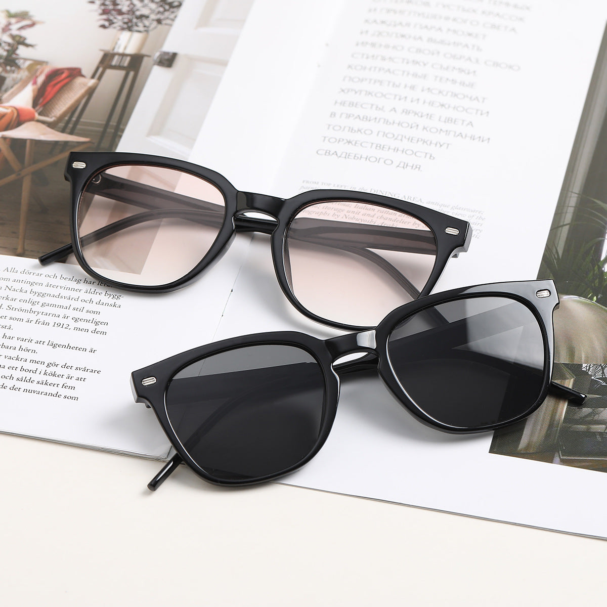 Damen stilvolle Sonnenbrille mit robustem Rahmen und UV-Schutz Karnz