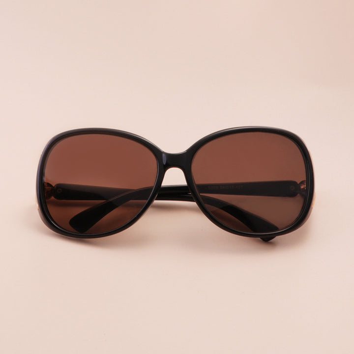 Damen Luxuriöse Oversize-Sonnenbrille mit stylischem Dekor Karnz