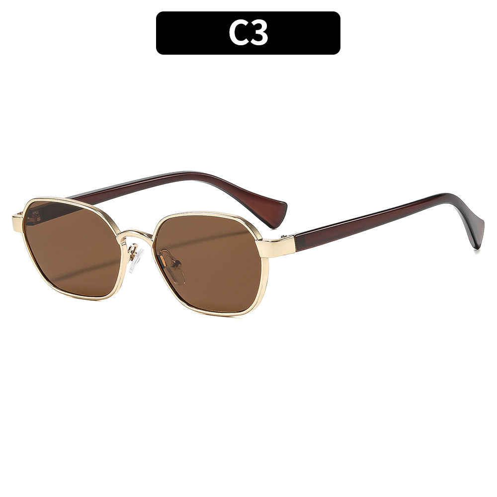 Moderne Anziehung Vintage-inspirierte quadratische Sonnenbrille
