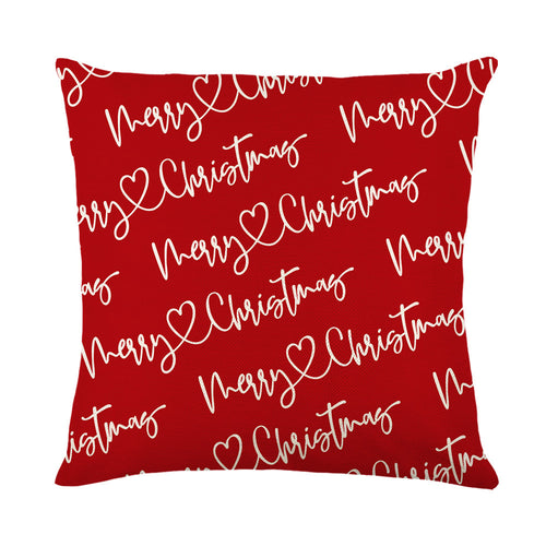 Festive Decorative Throw Pillow Cover mit handgeschriebenem Merry Christmas Script Muster