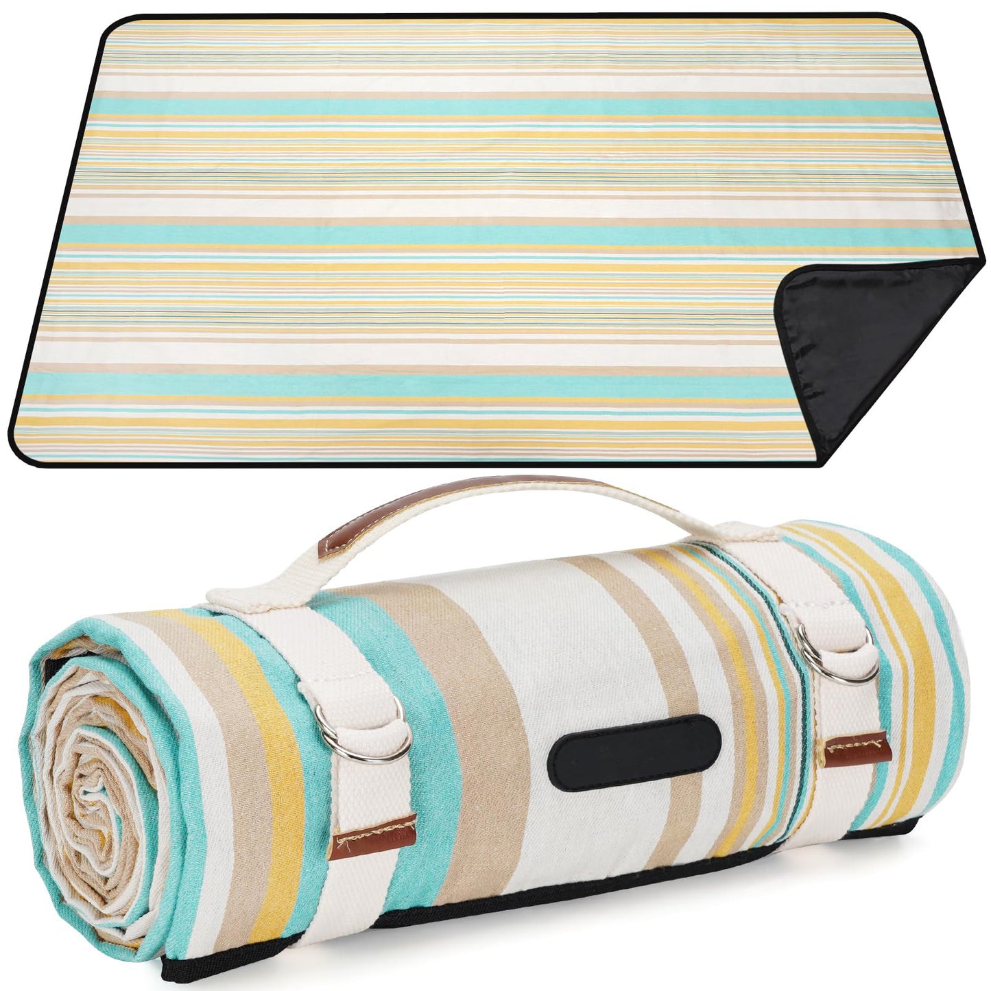 Unisex Picknickdecke mit wasserabweisender Unterseite und Tragegriff Karnz