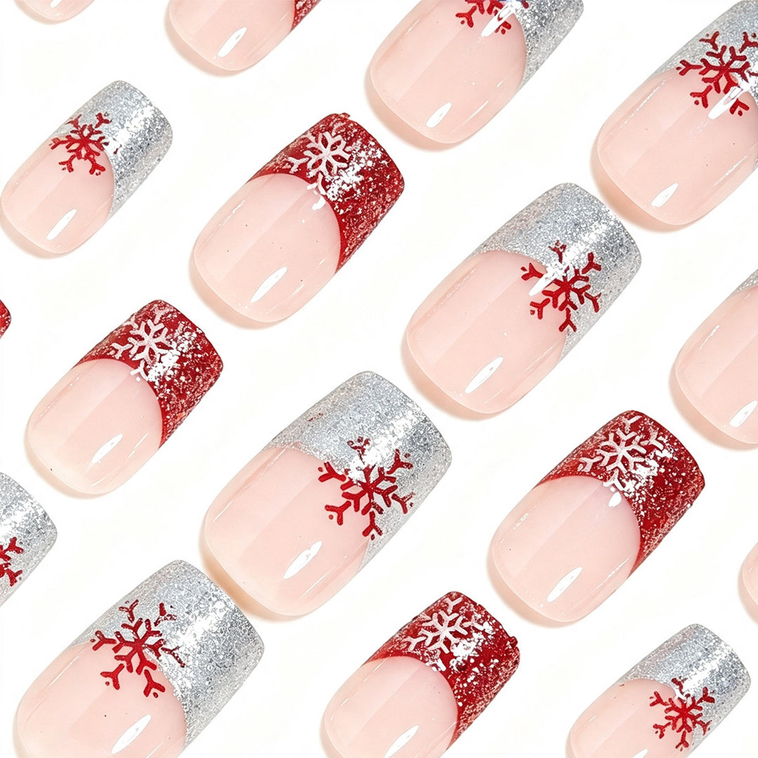 Saisonale Schneeflocken-Nagelkunst-Wraps Karnz