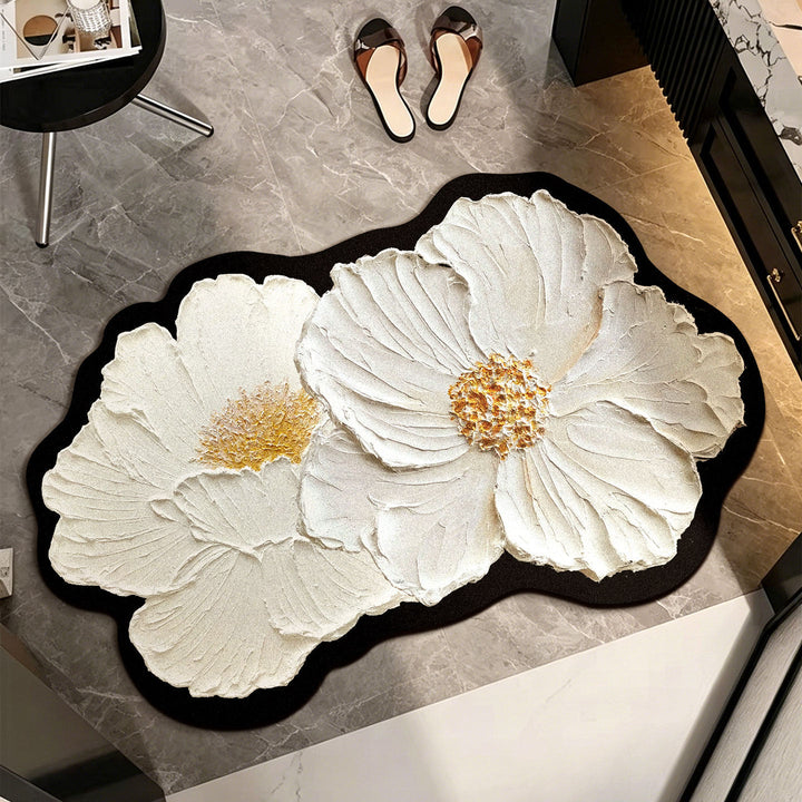Luxuriöse Blumenmuster-Badematte