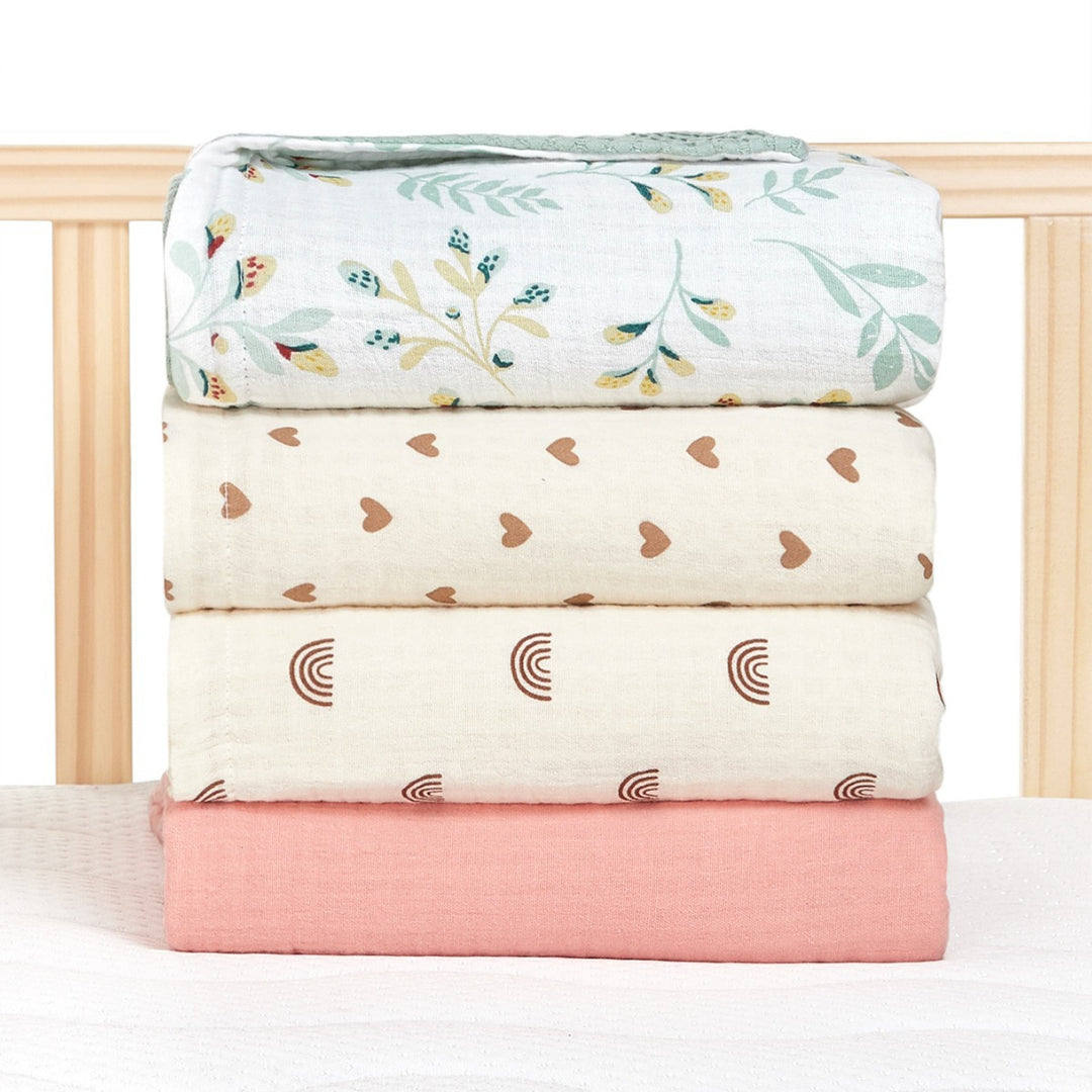 Dual-Texturiertes Musselin Babydecke Karnz