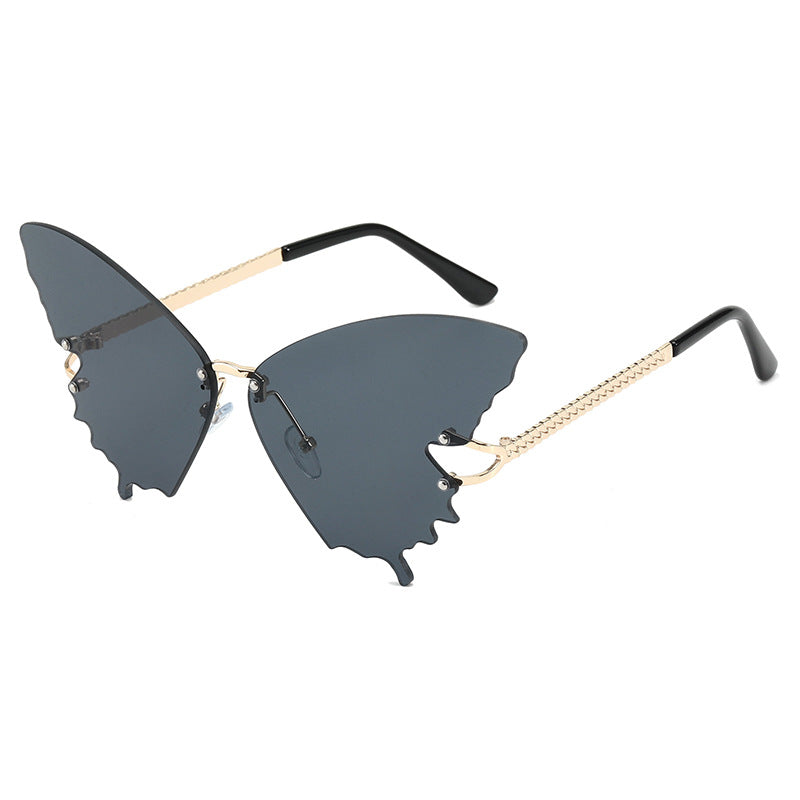 Damen extravagante Schmetterlings-Sonnenbrille Karnz