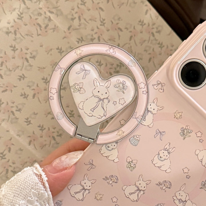 Verspielter Smartphone Fingerhalter mit Herzmotiv Karnz