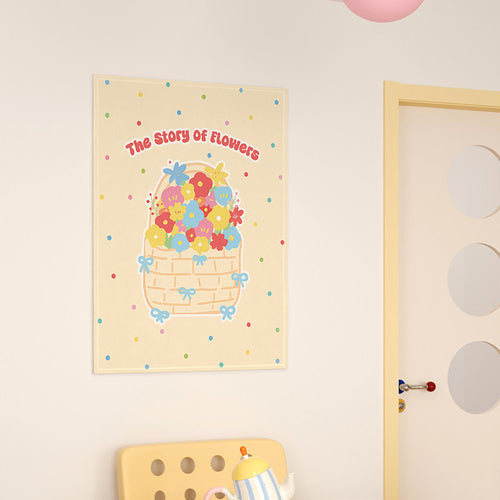Cute Cartoon Mug Illustration Framed Wall Art Print for Kitchen & Nursery