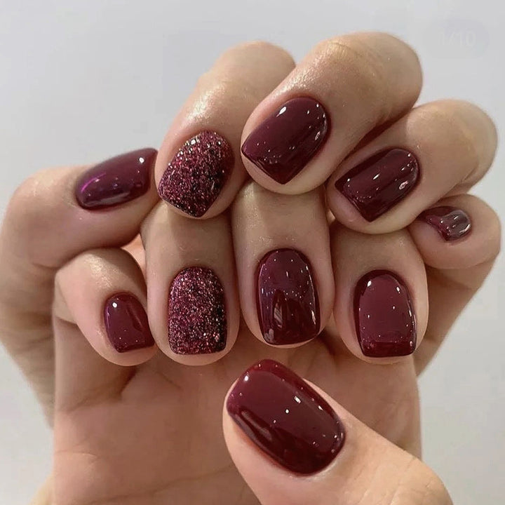 Glamourös Glitter Press-On Nagel Set Karnz