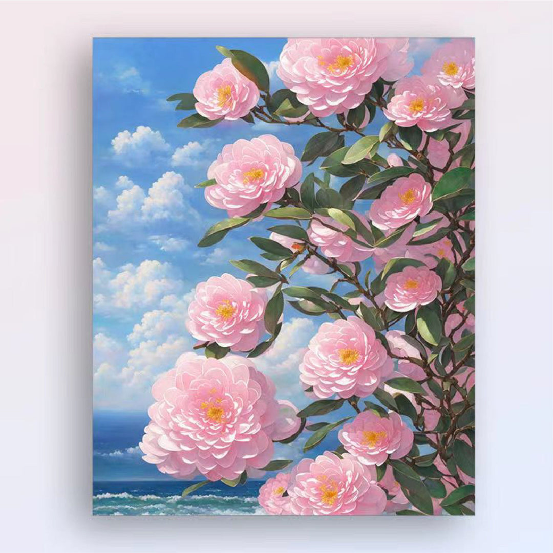 Floral Landscape Leinwand Wandkunst Karnz