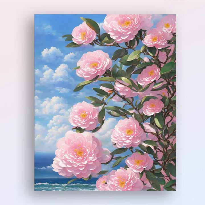 Floral Landscape Leinwand Wandkunst Karnz
