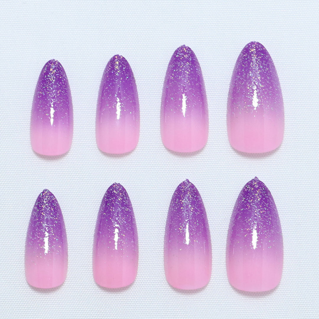 Gradient Glitter Ombre Press-On Nail Set Karnz