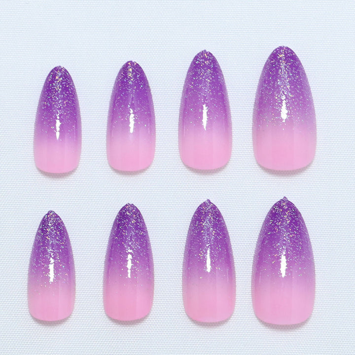 Gradient Glitter Ombre Press-On Nail Set Karnz