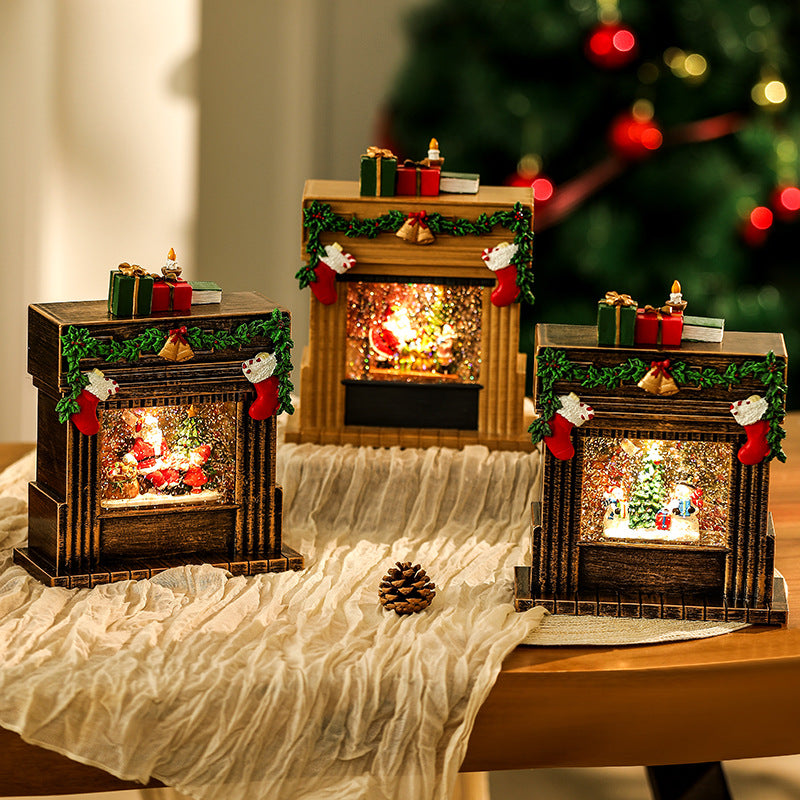 Dekorative Weihnachtsromantik Kaminfigur Karnz