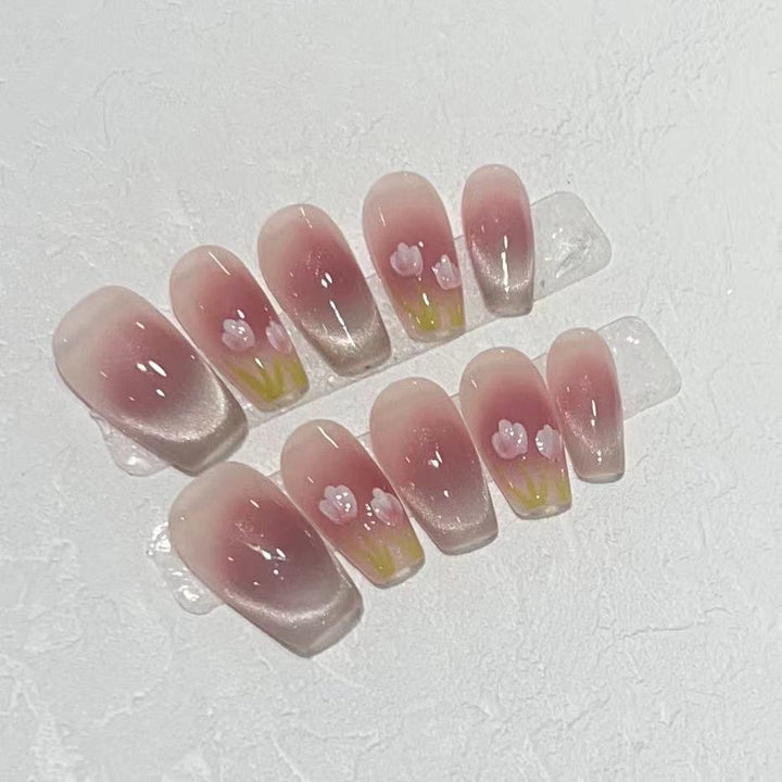Floral Ombre Druck-Nägel Karnz