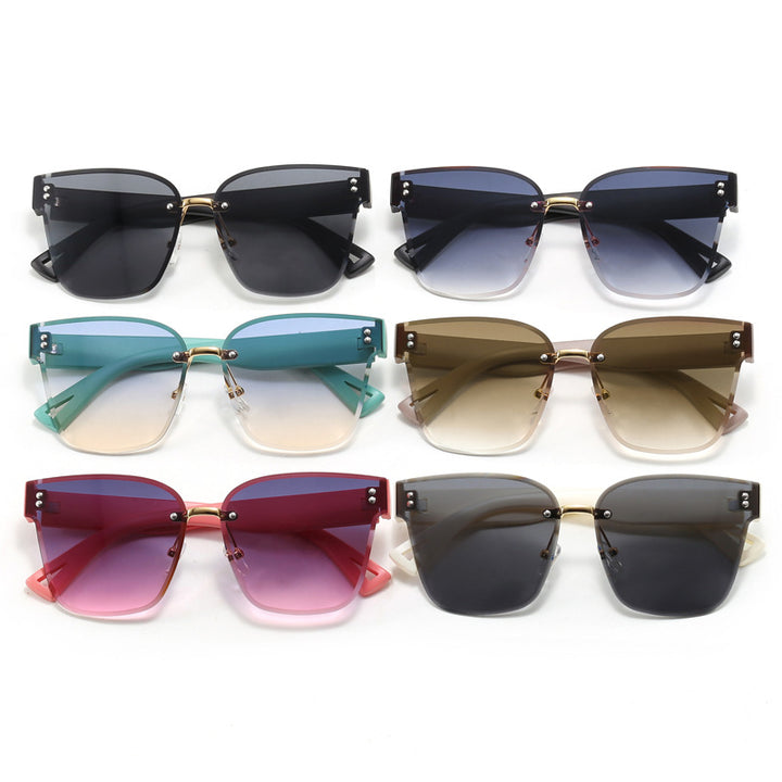 Damen stylische Sonnenbrille mit elegantem Schilddesign Karnz