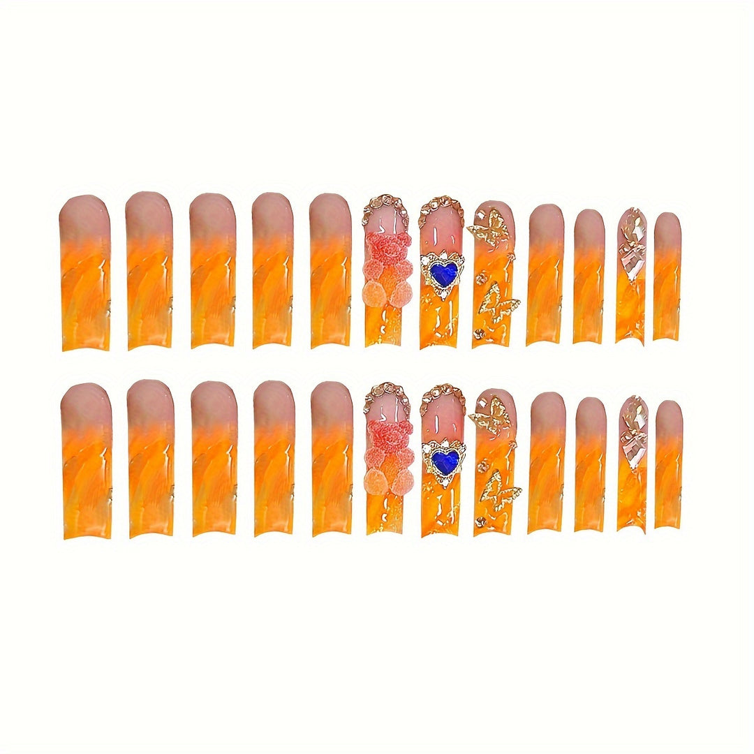 Künstlerische 3D Schmetterling Nagelverlängerungen Karnz