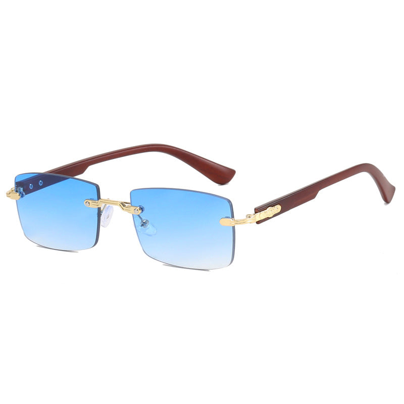 Damen modische quadratische Sonnenbrille mit exquisitem goldenen Rahmen Karnz