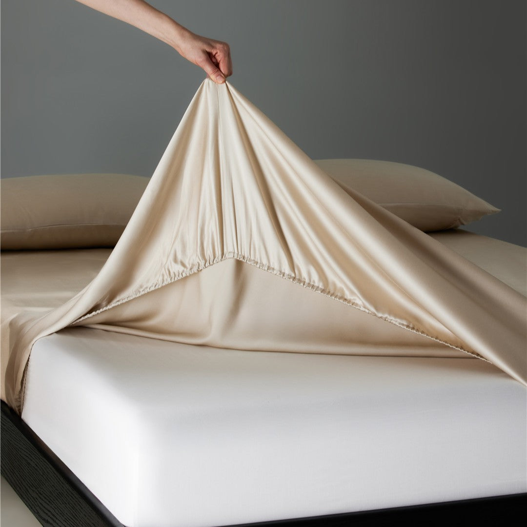 Luxuriöses Deep-Fit Kühl-Satin Spannbetttuch