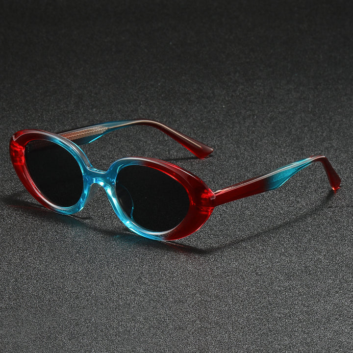 Damen modische Sonnenbrille im eleganten, ovalen Design Karnz