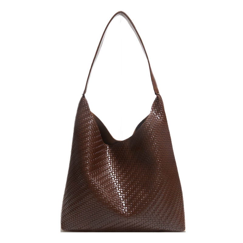 Woven Vegan Leather Hobo Tasche