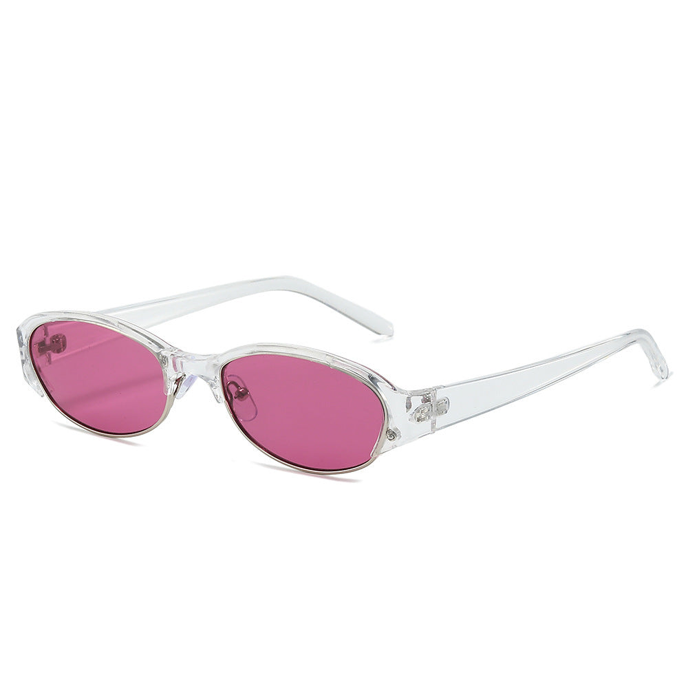 Vintage-inspirierte schmale ovale Sonnenbrille Karnz