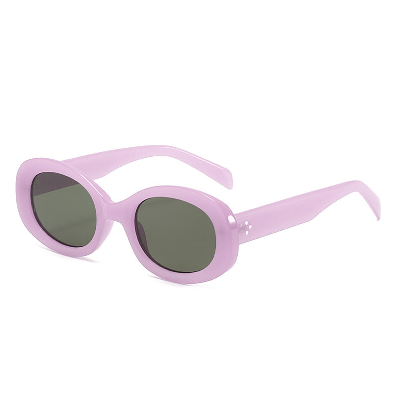 Vintage-Stil Ovalrahmen Sonnenbrille Karnz