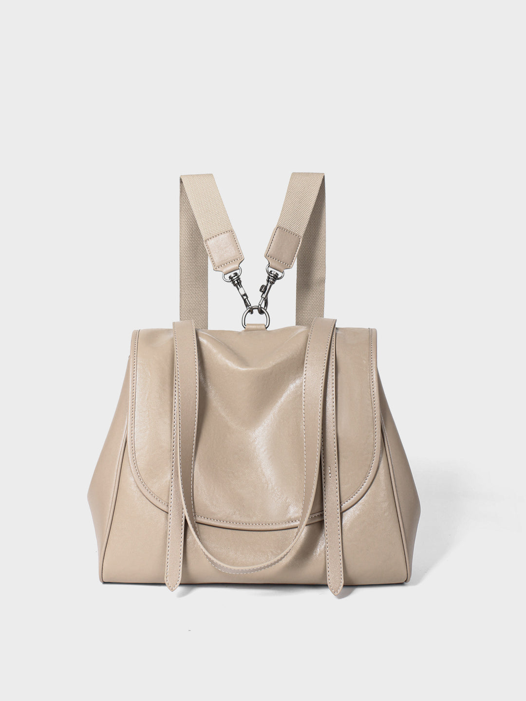 Strukturiertes Leder Schultertasche mit umwandlungsfähigen Riemen