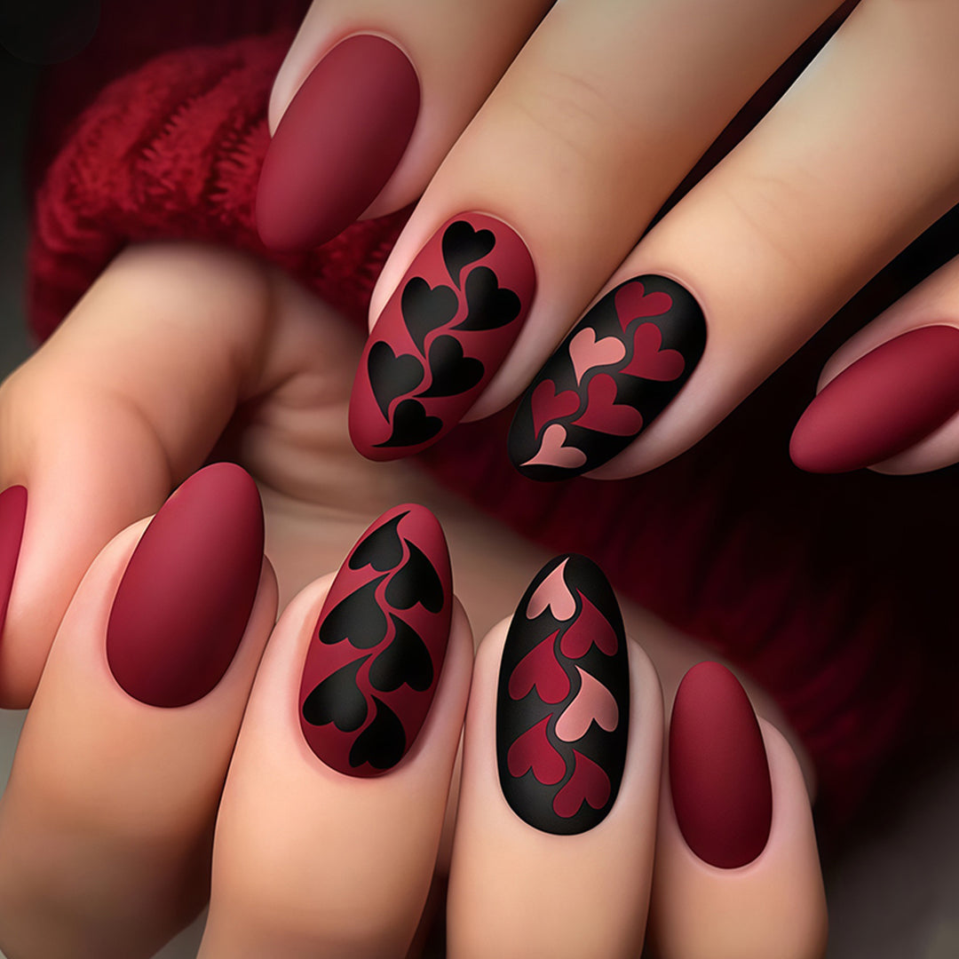 Herz Muster Nagelkunst Set Karnz