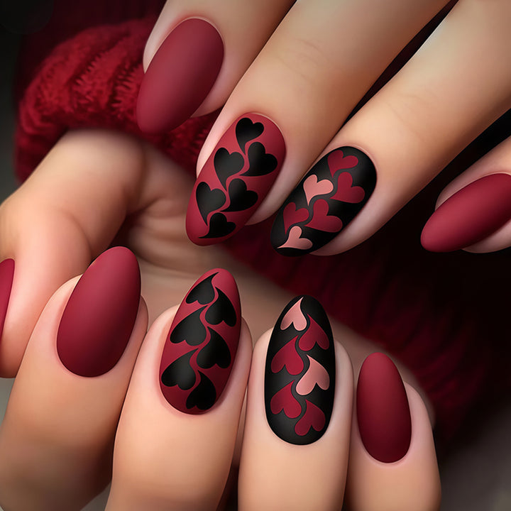 Herz Muster Nagelkunst Set Karnz