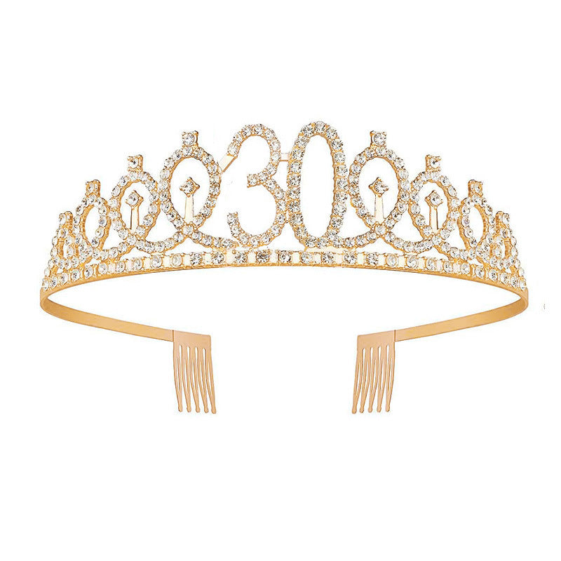 Damen Kristallverzierte Tiara mit elegantem Design Karnz