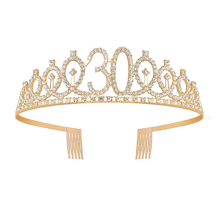 Damen Kristallverzierte Tiara mit elegantem Design Karnz