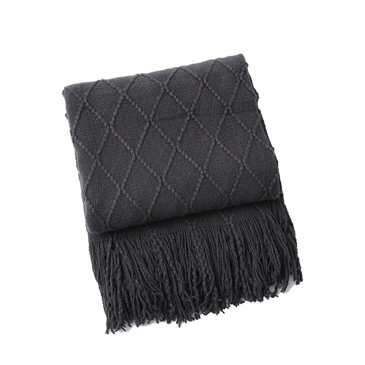 Gemütliche gestrickte Wurfdecke