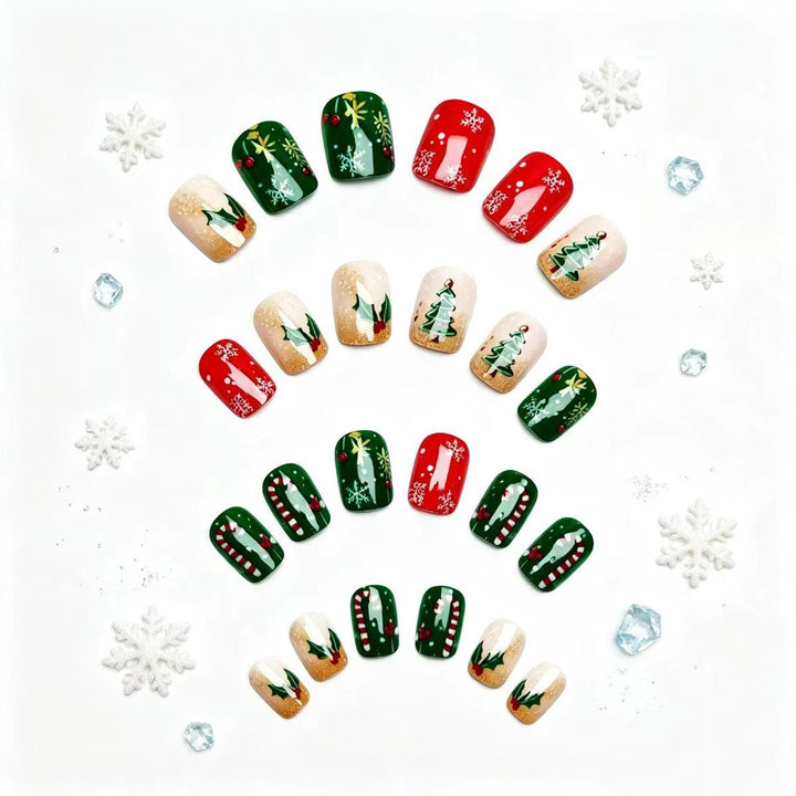 Kunstnägel Im Festlichen Weihnachtsdesign Karnz