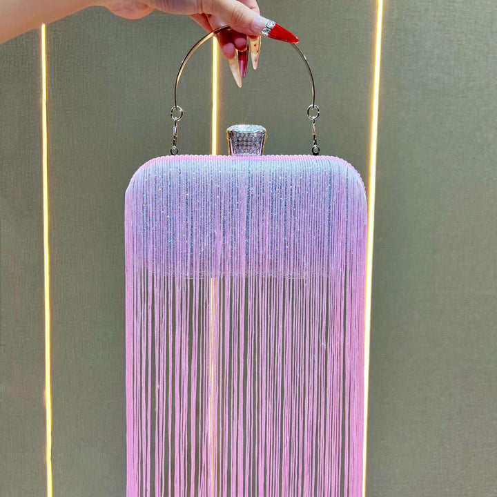 Fransen Detail Abend-Clutch