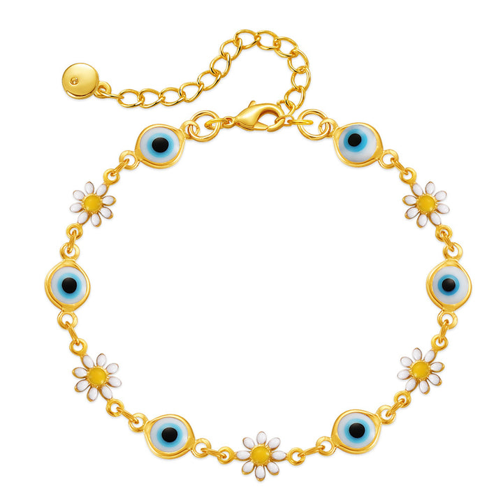 Floral Evil Eye Charm Fußkette Karnz