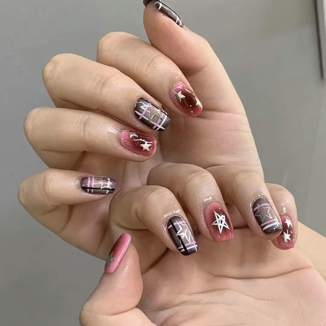 Hochwertiges Künstlerisches Press-On Nagelkunst Set