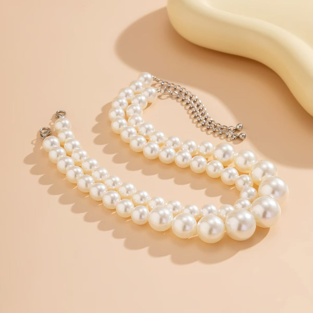 Elegante Perlenkette mit Doppeltem Strang Karnz