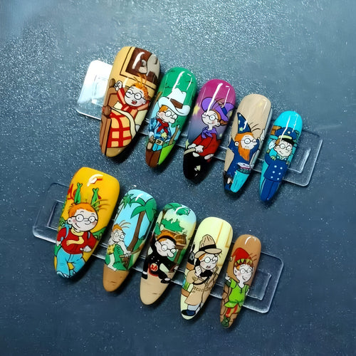 Kreatives Kunstnagel-Set mit Lustigen Cartoon-Motiven Karnz