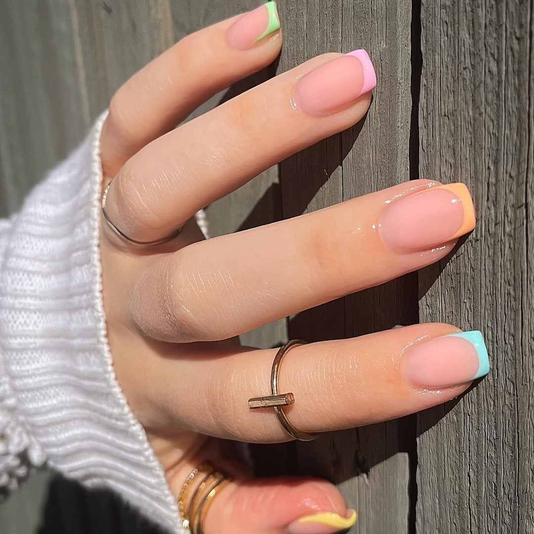 Künstlerisches French Tip Nagel-Wrap-Set Karnz
