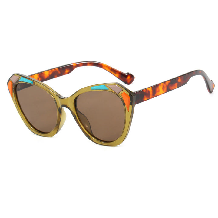 Damen Katzenaugen-Sonnenbrille mit modischen Details Karnz