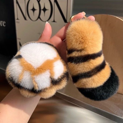 Plüsch Tigerpfoten Schlüsselanhänger Karnz