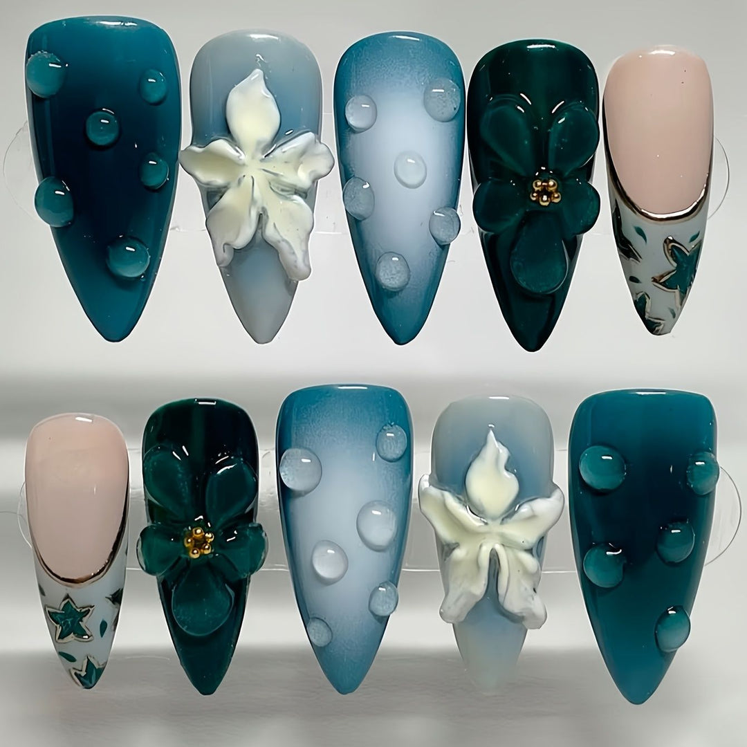 Künstlerisches Gel-Nagelkunst-Design Karnz