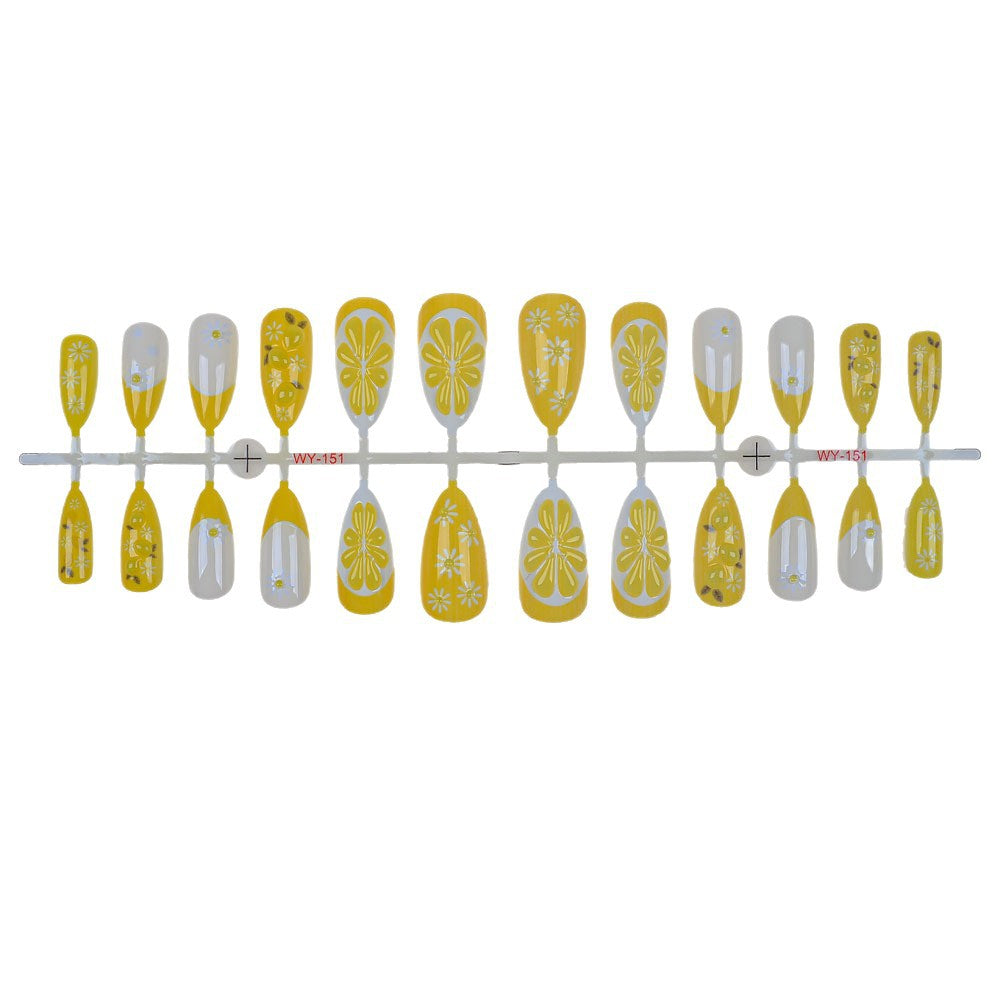 Blumenmuster Nagelset zum Aufkleben Karnz
