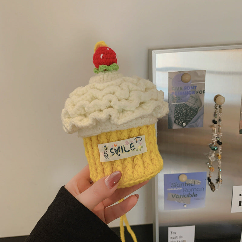Süßer gehäkelter Cupcake-Plüschspielzeug