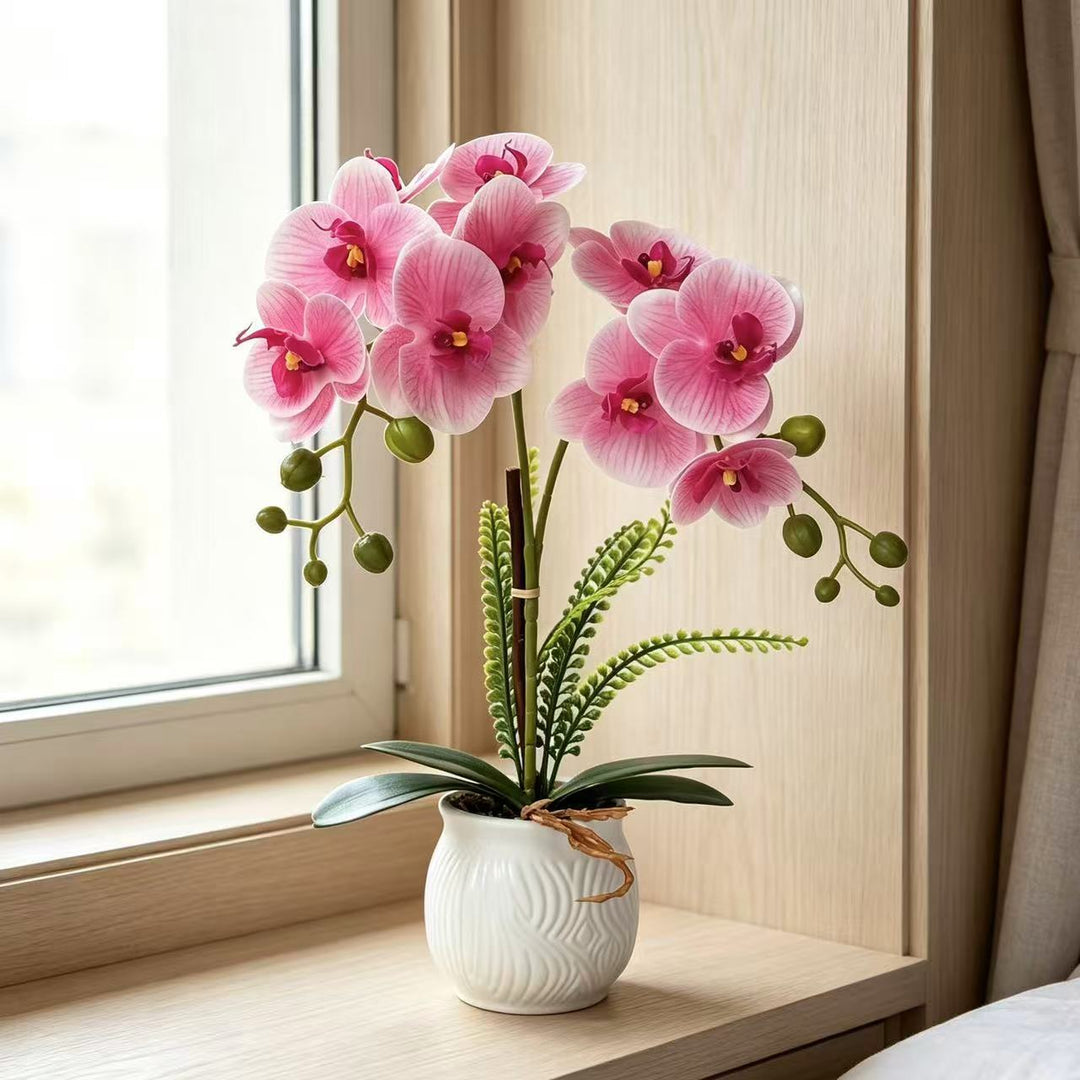 Elegante Künstliche Orchideenpflanzenanordnung für die Wohnraumdekoration